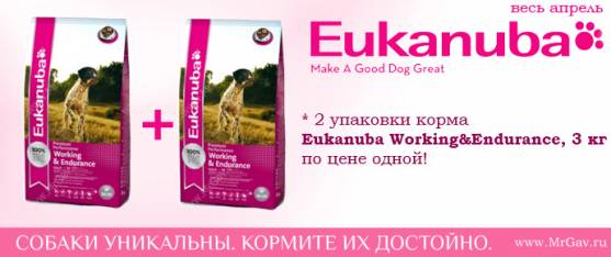 Eukanuba Working&Endurance - 2 по цене 1