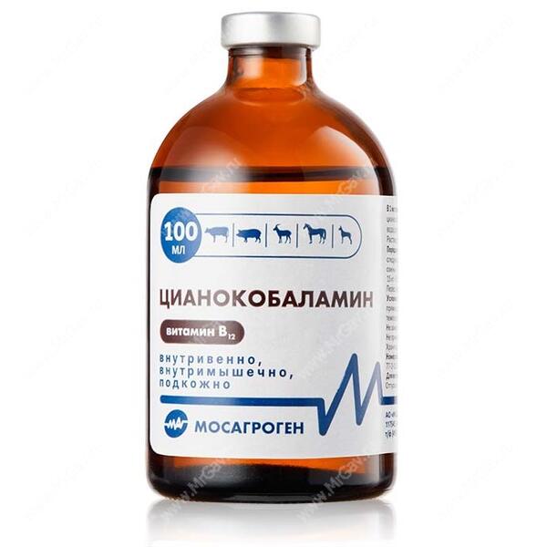 Цианокобаламин (Витамин B12) инъекц., 100 мл - Интернет-зоомагазин ...