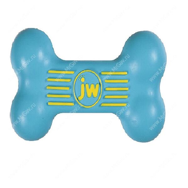 Косточка JW iSqueak Bone из каучука, средняя, синяя Интернет