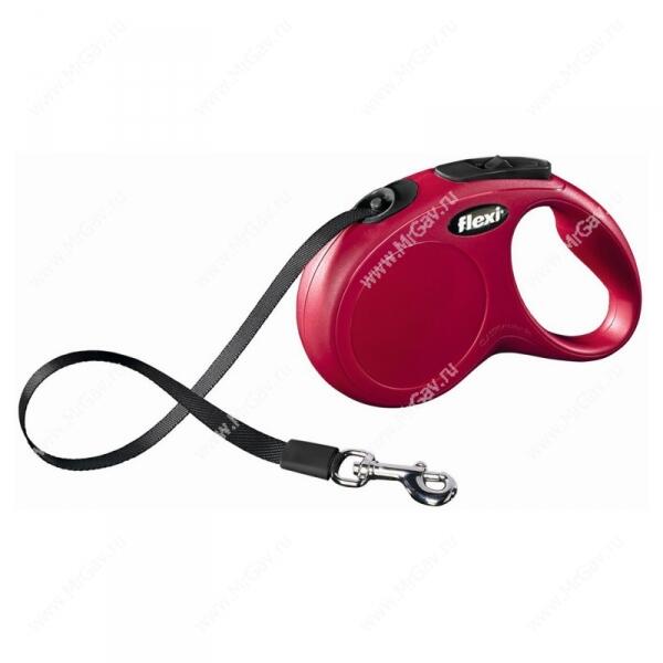 Рулетка Flexi New Classic Compact Mini, XS, до 12 кг, 3 м, красная ...