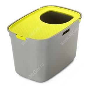Био-туалет Moderna Top Cat, 59 см*39 см*38 см, серо-лимонный