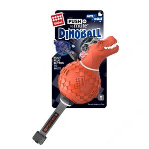 Динобол Т-рекс Dinoball GiGwi с отключаемой пищалкой, оранжевый