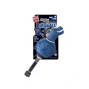 Динобол Т-рекс Dinoball GiGwi с отключаемой пищалкой, синий