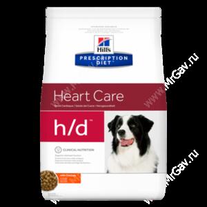 Hill's Prescription Diet h/d Heart Care сухой корм для собак с курицей, 5 кг