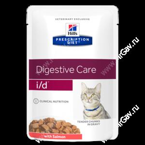 Hill's Prescription Diet i/d Digestive Care влажный корм для кошек с лососем, 85 г