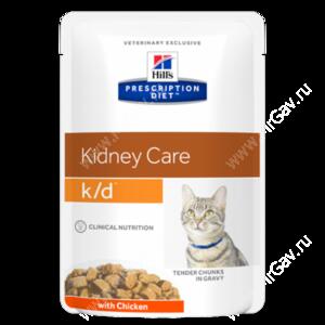 Hill's Prescription Diet k/d Kidney Care влажный корм для кошек с курицей, 85 г