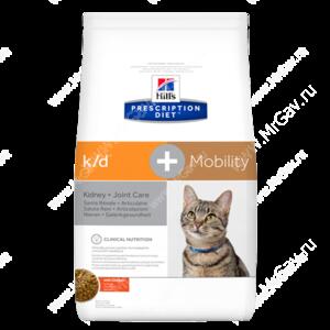 Hill's Prescription Diet k/d + Mobility Kidney + Joint Care сухой корм для кошек с курицей