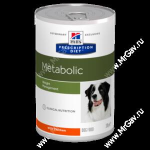 Hill's Prescription Diet Metabolic Weight Management влажный корм для собак с курицей, 370 г