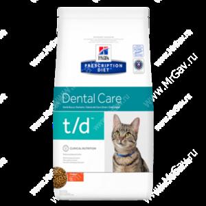 Hill's Prescription Diet t/d Dental Care сухой корм для кошек с курицей