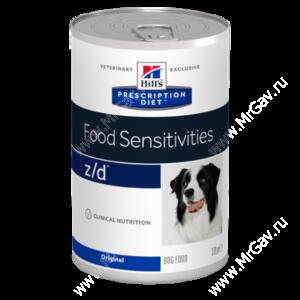 Hill's Prescription Diet z/d Food Sensitivities влажный корм для собак, 370 г