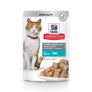 Hill's Science Plan Sterilised Cat влажный корм для кошек и котят от 6 месяцев с форелью, 85 г