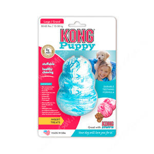Игрушка Kong Puppy, средняя, голубая
