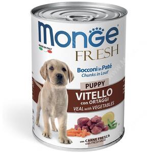 Консерва Monge Dog Fresh для щенков (телятина с овощами), 400 г