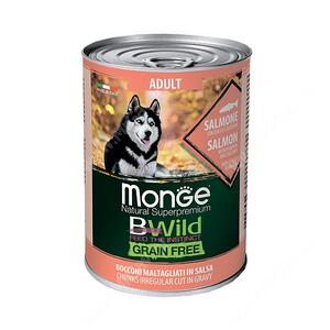 Консервы Monge Dog All Breeds Bwild Grain Free из лосося с тыквой и кабачками, 400 г