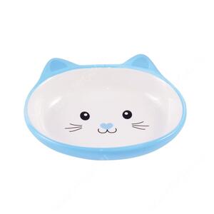 Миска керамическая Мордочка кошки КерамикАрт, 0,16 л, голубая
