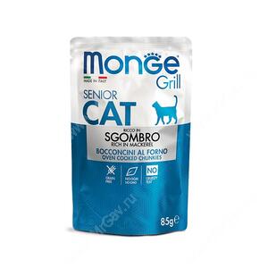 Пауч Monge Cat Senior Grill Pouch (Макрель), 85 г
