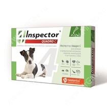 Капли Инспектор Quadro C инсектоакарицидные д/собак 4-10 кг