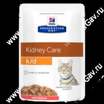 Hill's Prescription Diet k/d Kidney Care влажный корм для кошек с лососем, 85 г