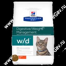 Hill's Prescription Diet w/d Digestive/Weight Management сухой корм для кошек с курицей