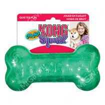 Хрустящая косточка Kong Squezz Crackle, средняя, зеленая