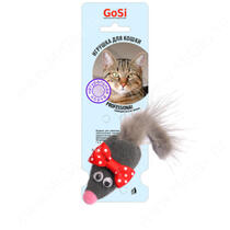 Игрушка для кошек GoSi Мышь Микки с норковым хвостом