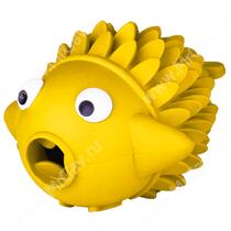 Игрушка Mr.Kranch Рыба-ерш, с ароматом сливок, желтая, 12 см