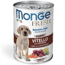 Консерва Monge Dog Fresh для щенков (телятина с овощами), 400 г