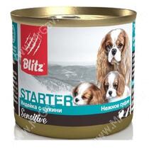 Консервы для щенков Blitz Starter индейка с цукини, 0,2 кг