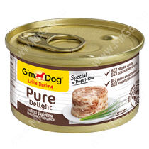 Консервы для собак GimDog Pure Delight из цыпленка с говядиной