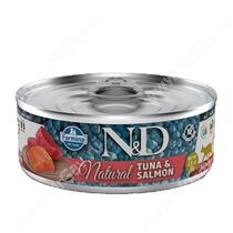 Консервы Farmina N&D Cat Natural Tuna&Salmon, 80 г