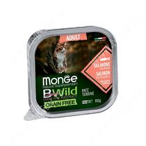 Консервы Monge Cat Bwild Grain Free для взрослых кошек (Лосось), 100 г