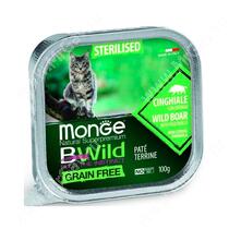 Консервы Monge Cat Bwild Grain Free для взрослых стерилизованных кошек (Кабан), 100 г