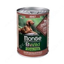 Консервы Monge Dog All Breeds Bwild Grain Free из ягненка с тыквой и кабачками, 400 г