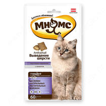 Лакомство Мнямс Pro Pet хрустящие подушечки для кошек с говядиной: выведение шерсти, 60 г