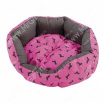 Лежак Ferplast Domino, 50 см*40 см*18 см, розовый с собачками
