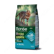 Monge Cat Bwild Grain Free для взрослых стерилизованных кошек (Тунец), 1,5 кг