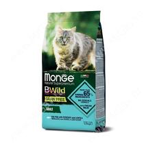 Monge Cat Bwild Grain Free для взрослых кошек (Треска), 1,5 кг