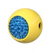 Мячик с ежиком JW Grass Ball из каучука, малый, желтый
