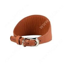 Ошейник кожаный для борзых Collar WAUDOG Soft, 35 см*1,5 см, коричневый