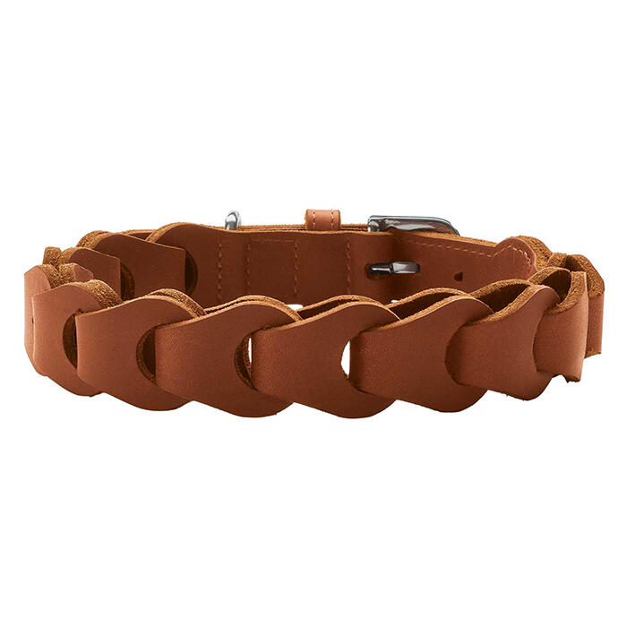 Ошейник кожаный Hunter Solid Education Chain, 39-46 см, 35 мм, коричневый