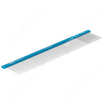 Расческа алюминиевая 25 см с овальной синей ручкой, зуб 3,4 см,Hello Pet 53255