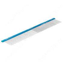 Расческа алюминиевая 30 см с овальной синей ручкой, зуб 3,4 см, Hello Pet 53306