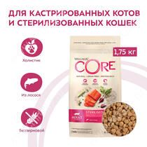 Wellness Core для стерилизованных кошек и кастрированных котов из лосося, 1,75 кг