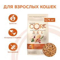 Wellness Core для взрослых кошек из индейки с курицей, 1,75 кг