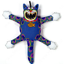 Злобный кот  Fat Cat Mini Terrible Nasty Scaries Dog Toy, малый, синий